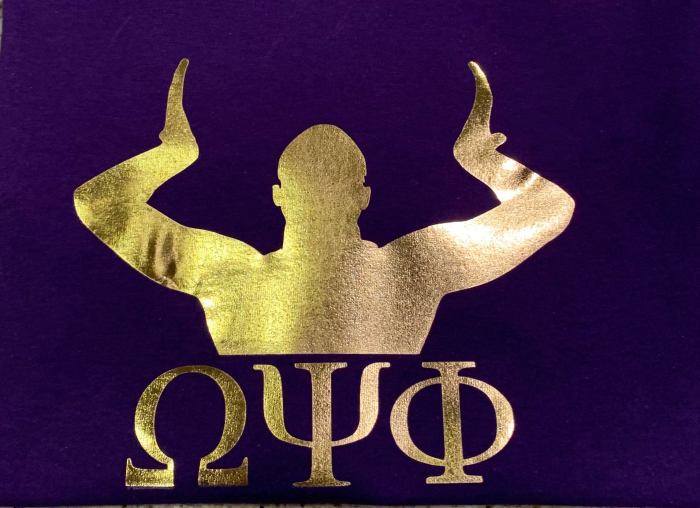 Omega phi psi welcome fraternity logo sign hand hooks tshirt osp fans going smiley rickey members inc clinton george official