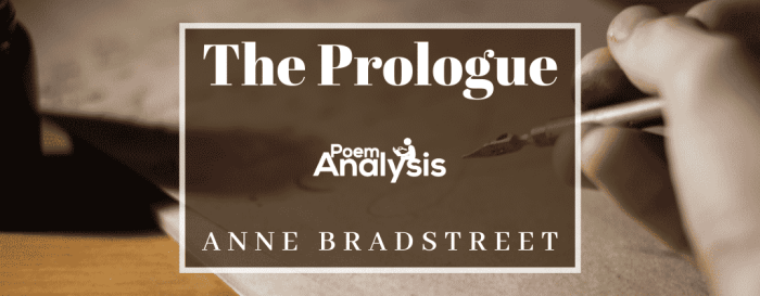 The prologue anne bradstreet summary