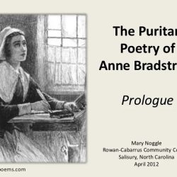 The prologue anne bradstreet summary