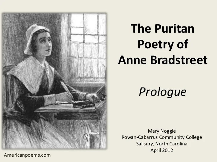 The prologue anne bradstreet summary